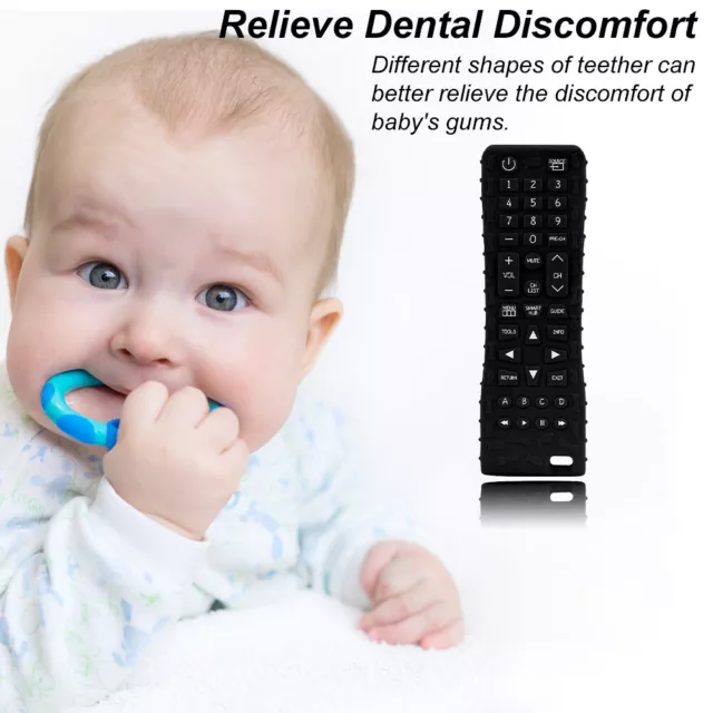 Silicone Baby Teether Soft Teether Toys Black for Dental Care for Newborn Infant