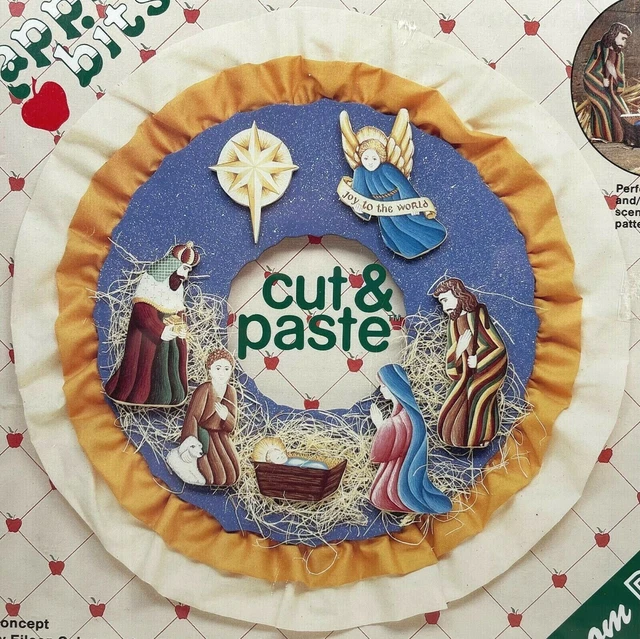 NUEVO 1980 Años 80 Cuadros Corte y Pasta Madera Adorno de Navidad Kit 59216 Set 7 De Colección 10019