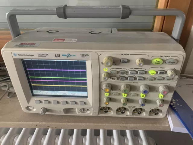 Agilent DSO5014A Oszilloskop 100MHz + 4 X Tastköpfe HZ100 2 GSa/s Abtastrate