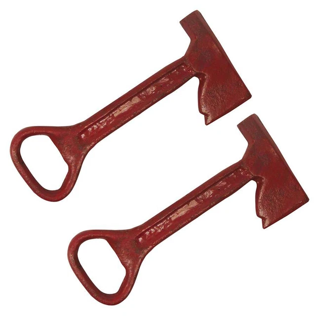 Design Toscano Fireman Ax Cast Iron Bottle Opener: Set of Two