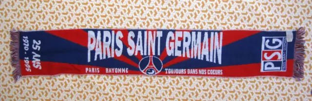 Echarpe supporter PSG Paris Saint Germain Acrylique 1995 vintage