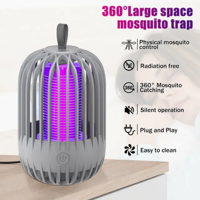 LED UV Lampe Moskito Killer Insektenvernichter Elektrisch Mücken Fliegen Falle