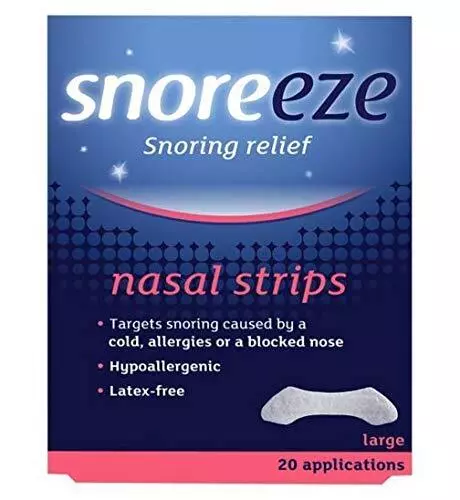 Snoreeze Snoring Relief Nasal Strips Large - 20 Applications - 6 Pack