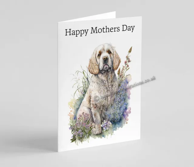 Personalised Dog Clumber Spaniel Birthday Card, Mothers Day, Thank You, Get Well 3
