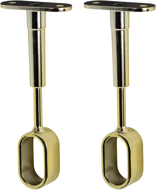 Piton Platine Tube Penderie Laiton Poli DUVAL Pour Tube 18 Mm - Neuf