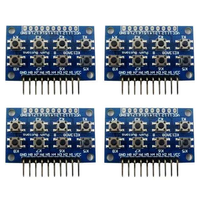 8 BUTTON LOW level Push Buttons module 8 Keyboard MCU IO for Arduino ...