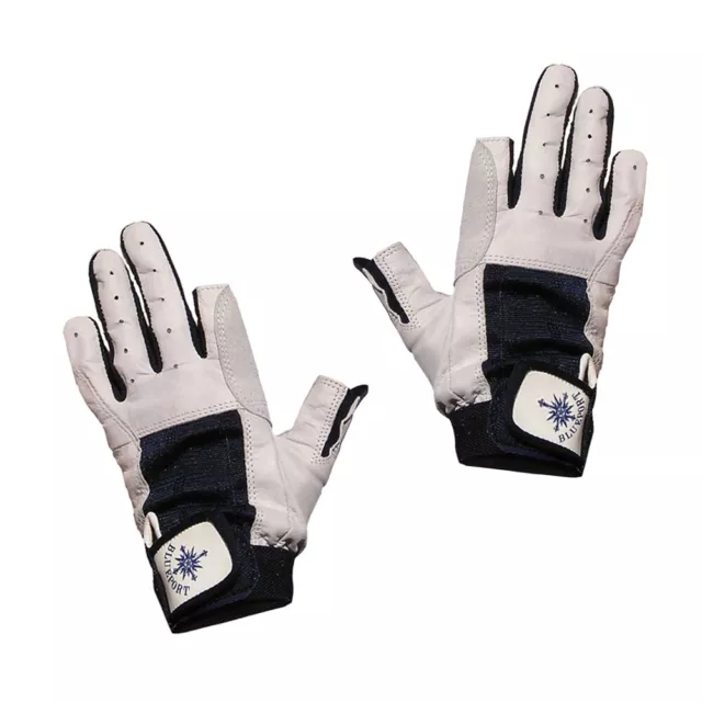 Blueport Segelhandschuhe aus Leder Handschuhe Segeln robust - 2 Finger frei