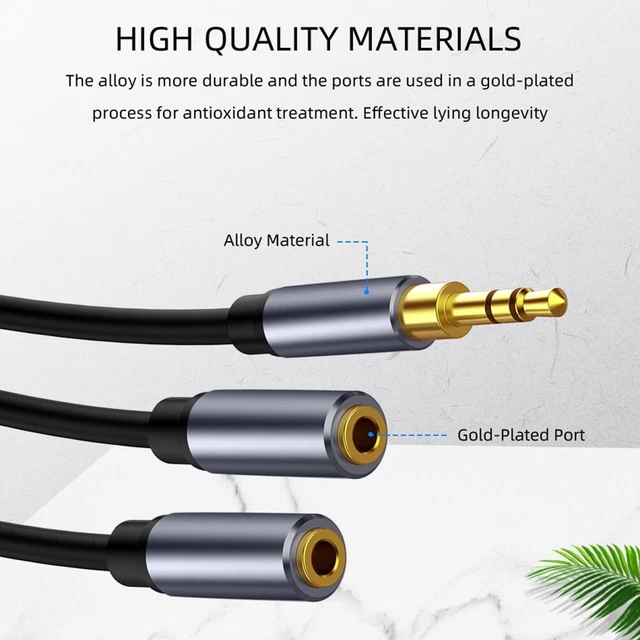 Chaud Vente Câble Audio Alliage D'Aluminium Compact Design Splitterkabel