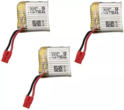 3pcs Replacement Battery 3.7V 380mAh Li-Po for RC Drone Quadcopter Syma X21 X21W