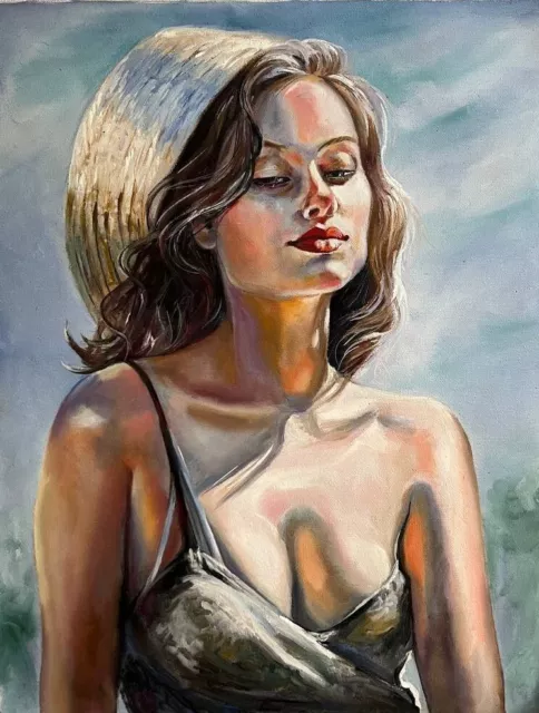 Original Oil Canvas Portrait Painting Art Painting Art By Ukraine Artist