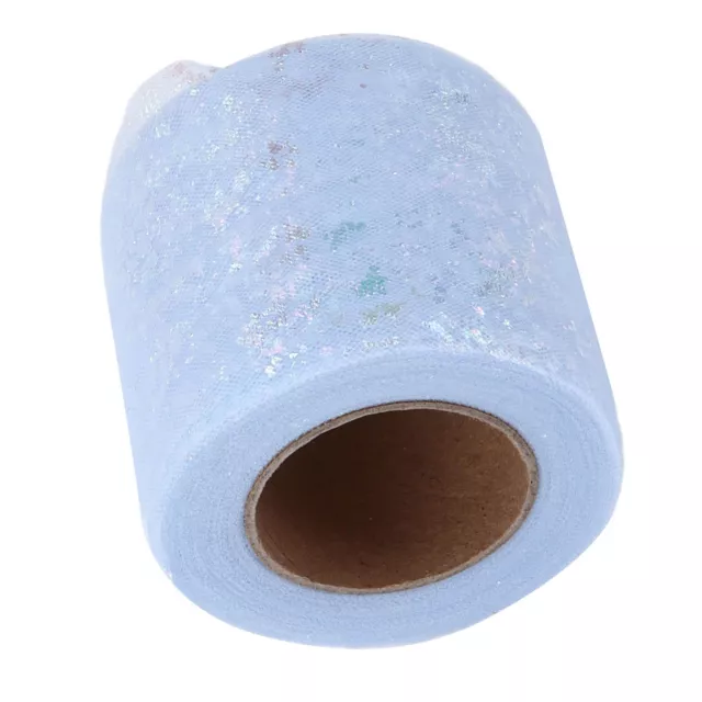 (Light Blue)Glitter Tulle Rolls Tulle Rolls Light Fastness For Party Decoration