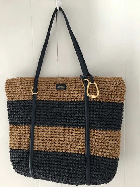 Lauren ralph lauren shop tolton crochet straw tote