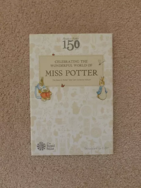 50p Coin set celebrating 150 years of Beatrix Potter - uncirculated coins