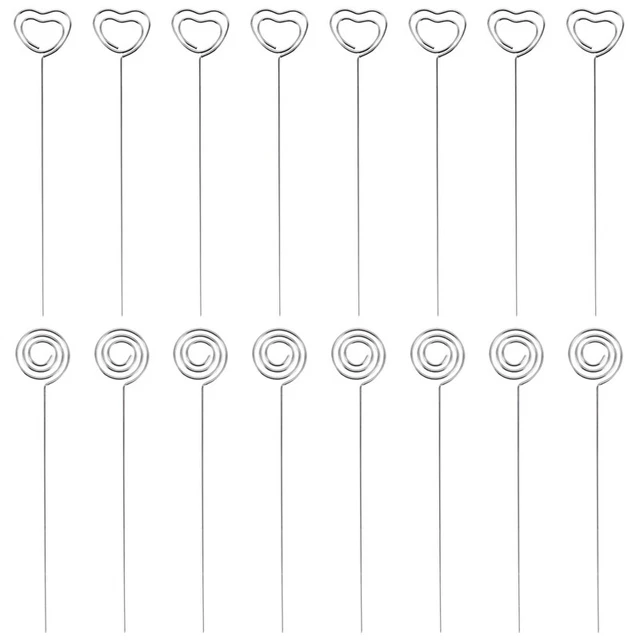 60 Piezas Cables de Metal Clip e Portatarjetas Número de Mesa Clip Foto Soporte fS5N5