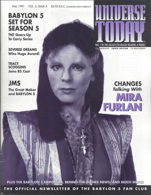 Babylon 5 Fan Club Universe Today Fall 1997 Vol 5 Issue #4 Mira Furlan