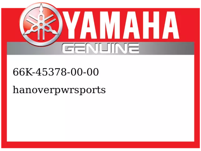 Yamaha OEM Part 66K-45378-00-00