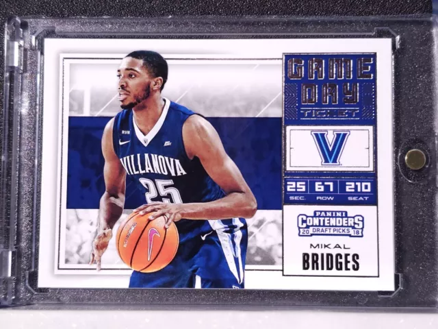 2018-19 Panini Contenders Draft Picks GAME DAY TICKET 10 MIKAL BRIDGES RC Rookie