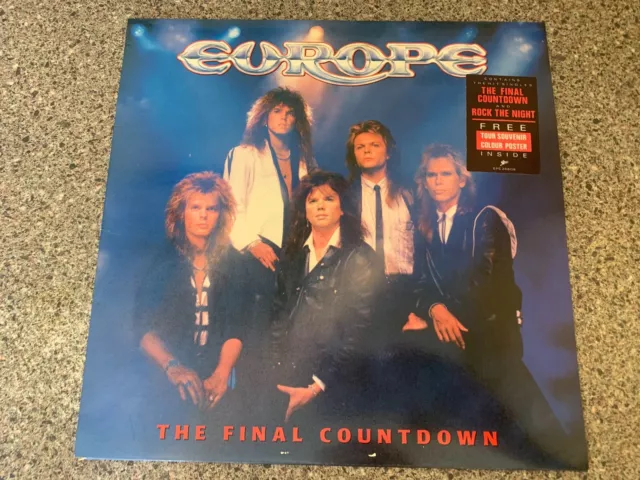 Europe The Final Countdown + POSTER Stunning EX+ Vinyl Rare Original UK LP