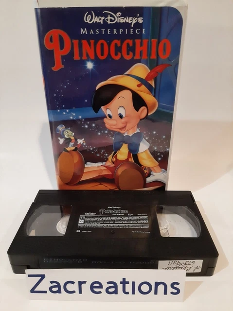 Pinocchio (1993) VHS RARE Walt Disney's Masterpiece Collection Children's Movie