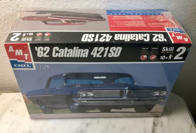 AMT 1962 Pontiac Catalina 421SD Model Kit 6134 FACTORY SEALED IN PRISTINE BOX