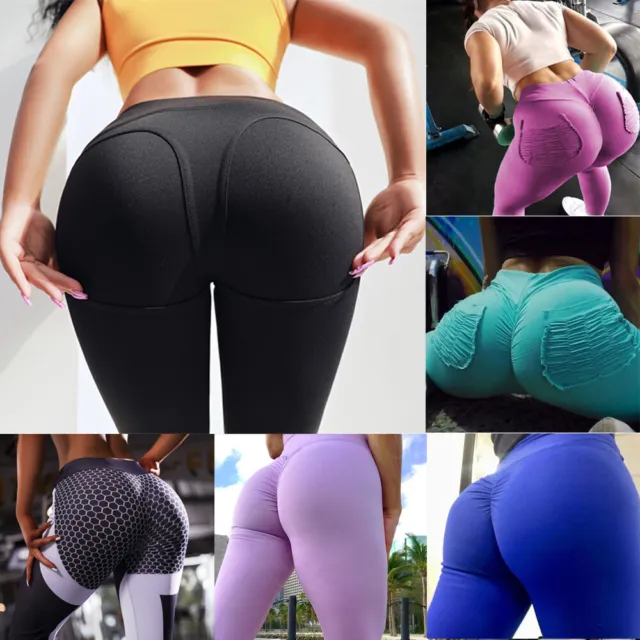 Womens Gym Fitness Sports Shorts Elastic Butt-lift Yoga Sexy Hot Pants  Workout