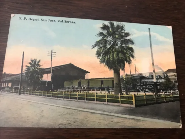 Southern Pacific RR Depot, San Jose CA Santa Clara Co. Unposted Palm Tree