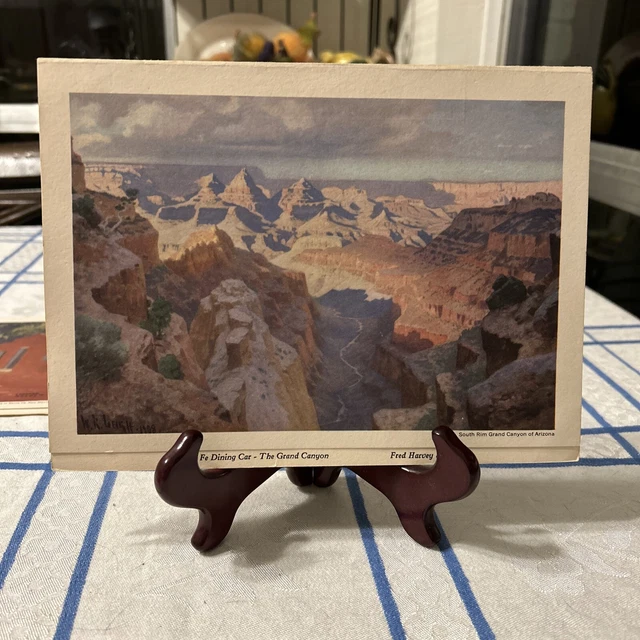 Vintage Fred Harvey Service Santa Fe Railroad Dining Car Grand Canyon Series '50 Vintage Fred Harvey Service Santa Fe Railroad Dining Car Grand Canyon Series '50