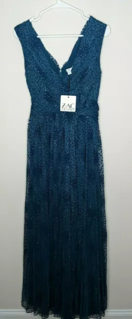 Zac Posen Formal Gown, Teal Blue, Women's 4