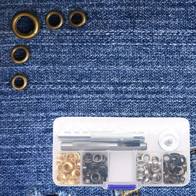 120sets 6mm Craft Supplies DIY Handmade Copper Multipurpose Grommet Tool Kit