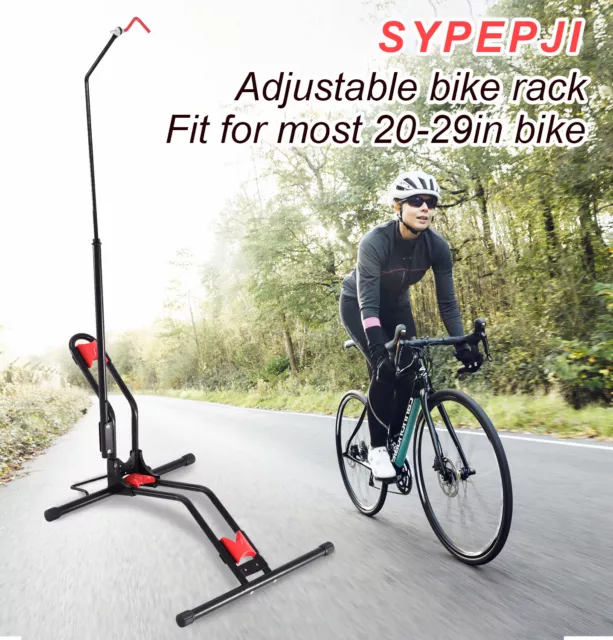 Upright Bike Stand - Vertical & Horizontal Bicycle Floor Parking Rack