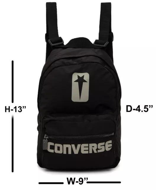 CONVERSE RICK OWENS DRKSHDW Black Backpack Limited Edition Unisex