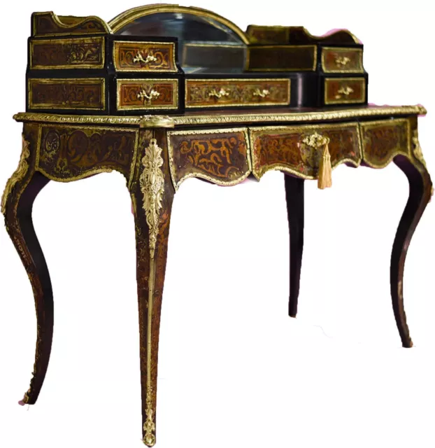 19th Century Fine French Ladies Bonheur Du Jour Bronze Mounted Desk Timeless Ele