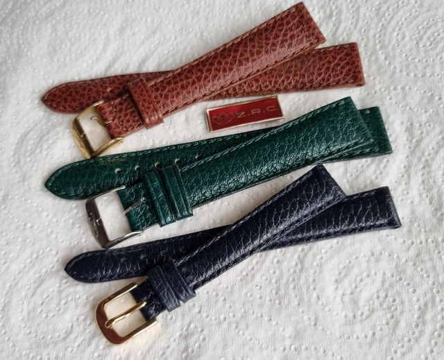 Bracelets De Montre Vintage ZRC En Cuir - Vachette, Veau Ou Buffle - Largeurs 12 Ou 16 Mm - Fait Main France