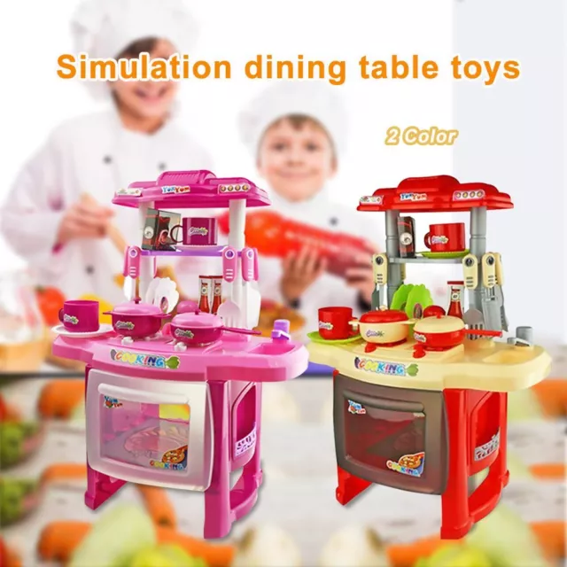 Electronic Kitchen Cooking Toy Toddler Kids Cooker Play Set Kit Light & Sound FP