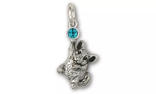 Chinchilla Jewelry Sterling Silver Handmade Chinchilla Charm  CL14-SC