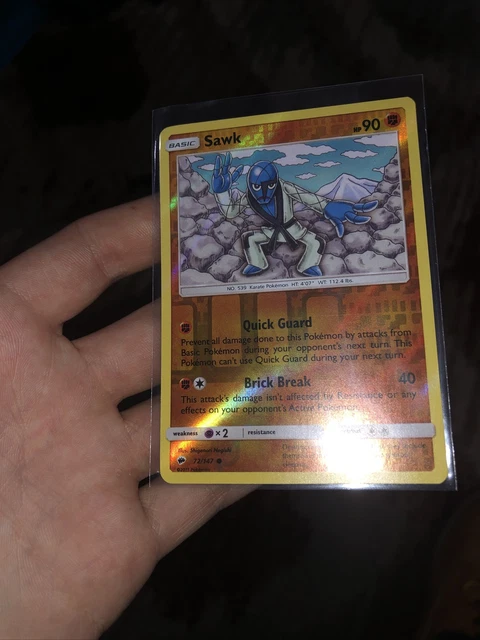 Sawk 72/147 Sun & Moon: Burning Shadows Reverse Holo Mint/NM Pokemon