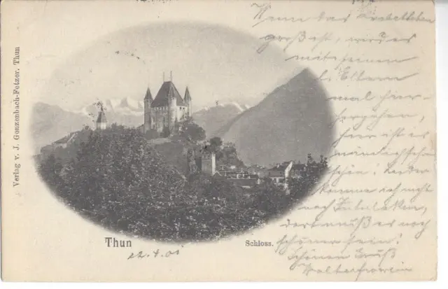 AK Thun - Schloss - Schweiz - 1901 - Verla:  J. Gonzenbacher-Fetzer in Thun