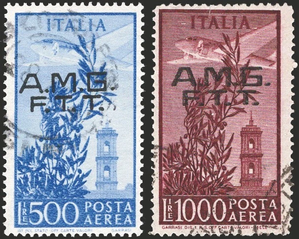 1948 - Trieste A, P.A. Capitol No. 13/16 with above. on two lines "AMG-FTT".