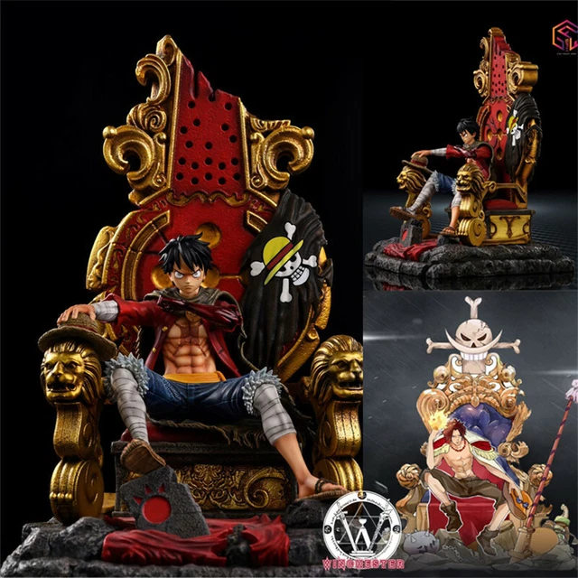 ONE PIECE LUFFY on Throne Statue GK Resin Model Stay Fount Hope New