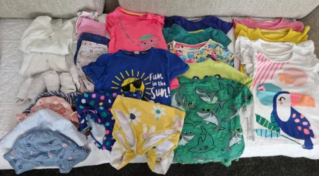 M&S Tu large girls 4-5 years summer clothes bundle T-shirts,shorts,swim, cardis+