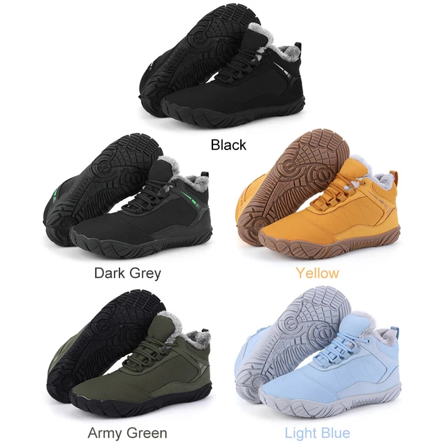 WINTER PLUSH BOOTS Wide Toe Box Barefoot Shoes Non Slip for Travel