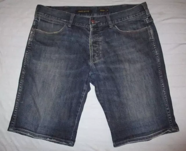 Wrangler Western Designer Mens Blue Denim  Shorts  34"  Vgc