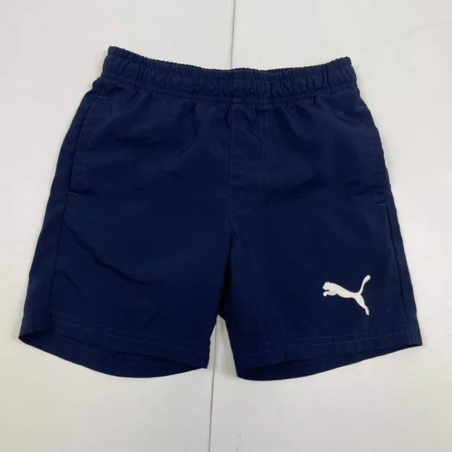 Puma Shorts 5-6 Years Blue XS Boy's Pockets PE Gym Sports Football