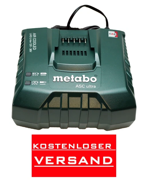 Metabo ASC 55 Chargeur De Batterie Ultrarapide 12V, 14,4V, 18V & 36V Li Ion 627044000 4007430215833