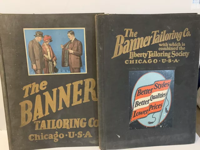 Antique Banner Tailoring Co. Swatch Sample Books Lot Of 2 Unique HTF- Read! Antique Banner Tailoring Co. Swatch Sample Books Lot Of 2 Unique HTF- Read!
