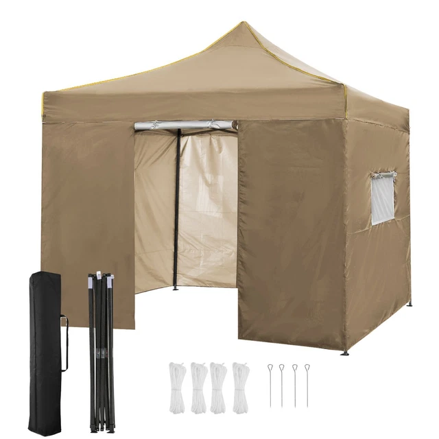 3x3m Pavillon Faltpavillon Anti-UV Partyzelt Wasserdicht Gartenzelt Faltbar Grau