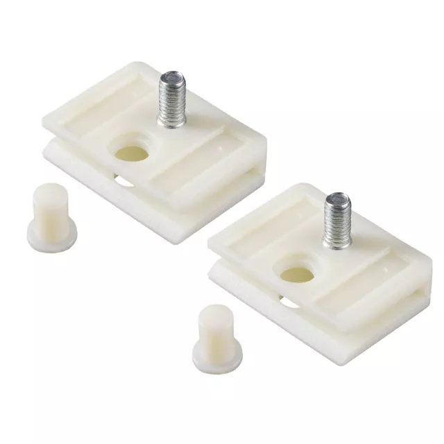 2 Uds Vidrio Canal Retenedor Clip, 1.61"x1.18"x0.43" para Coche Beige