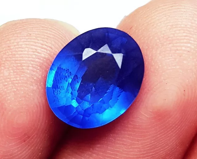 Desseré Gemme Naturel Topaze Bleu Londres Forme Ovale 5.60 CT Ggl Certifié