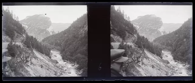 FRANCE Montagne Photo Plaque de verre NEGATIF Vintage VR11d12  