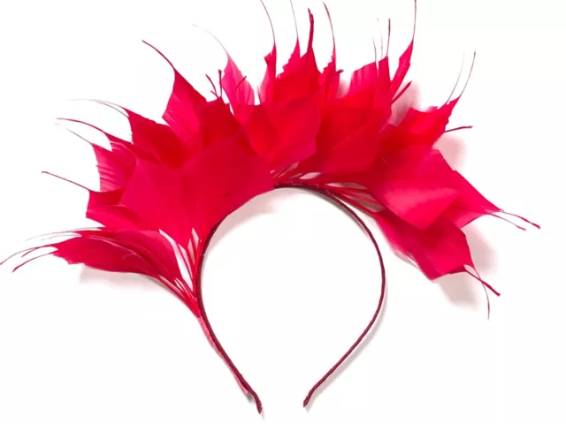 Fuschia Pink Fascinator Hat Headband Headpiece Hairband Wedding Ascot Derby Race